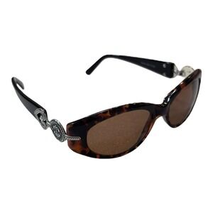 Brighton Some Like It Hot Sunglasses Womens Tortoise Contrast Oval Cat Eye UV400